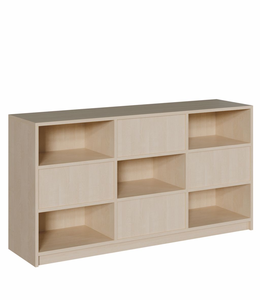 K Raumteilerschrank 80 cm, 9 wechselseitige Fächer